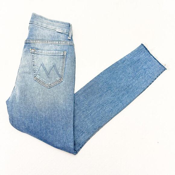 Mother High Waisted Looker Ankle Fray Shoot to Thrill Denim Jeans Size 25 - Picture 12 of 12